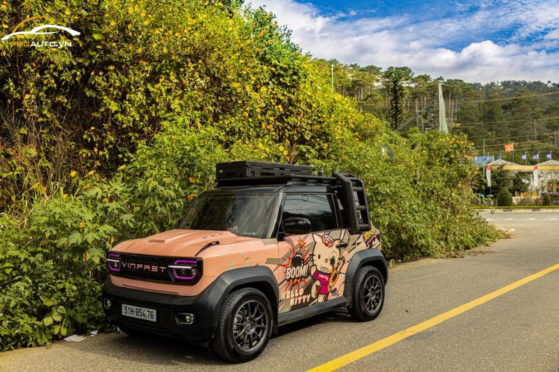 Độ cầu thang cho VF3 với thiết kế phong cách thể thao mạnh mẽ