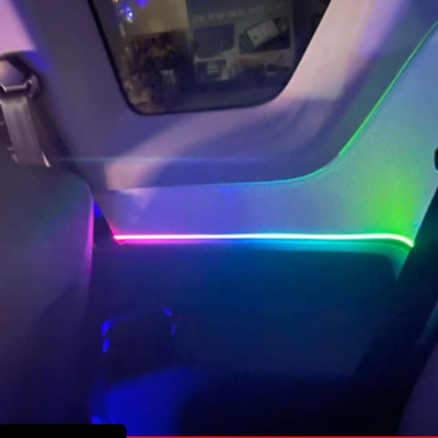 Độ LED viền nội thất xe Vinfast VF3 vị trí cạnh trần xe