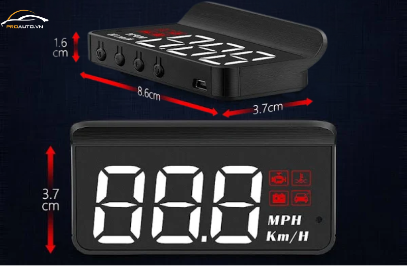 Màn hình HUD cho xe VF3 kết nối OBD