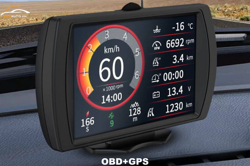 Màn hình HUD cho xe VF3 kết nối OBD2 và GPS