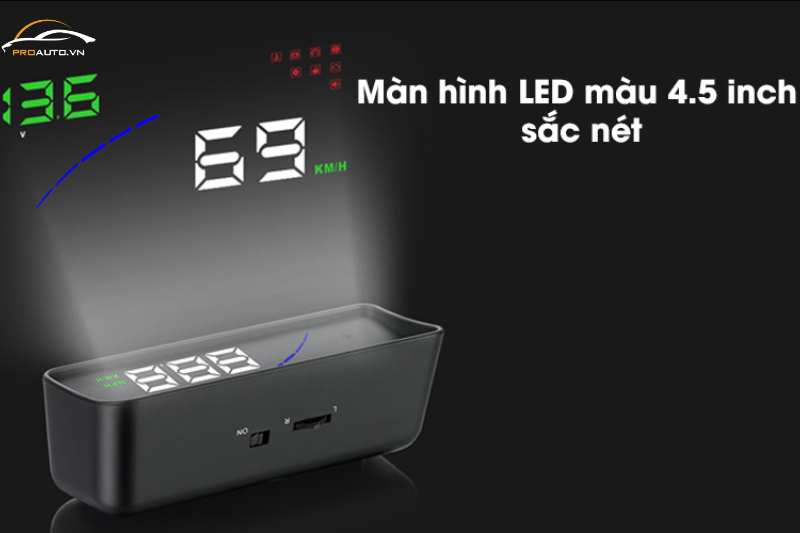 Màn hình HUD V9 - Màn hình Led màu 4.5 inch sắc nét