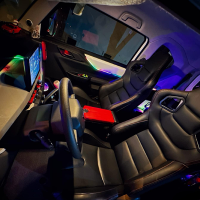 Nội thất xe Vinfast VF3 độ LED chỉnh màu sắc