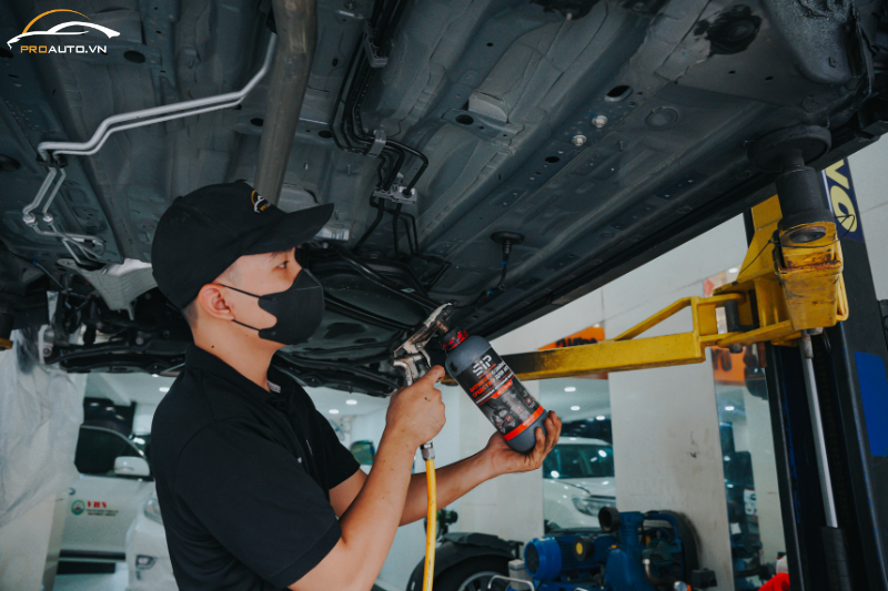 Quy trình phủ gầm xe KIA Sportage 2025 tiêu chuẩn