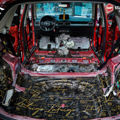 Cách âm chống ồn xe Volkswagen Arteon 2025 vị trí sàn xe