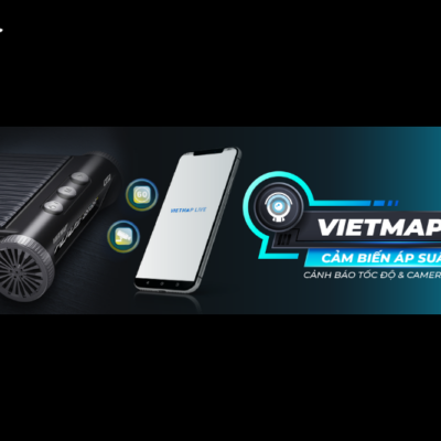 Cảm biến áp suất lốp Vietmap V2 kết nối Vietmap Live cảnh báo tốc độ