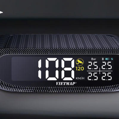 Cảm biến áp suất lốp Vietmap V3 hiển thị và cảnh báo tốc độ