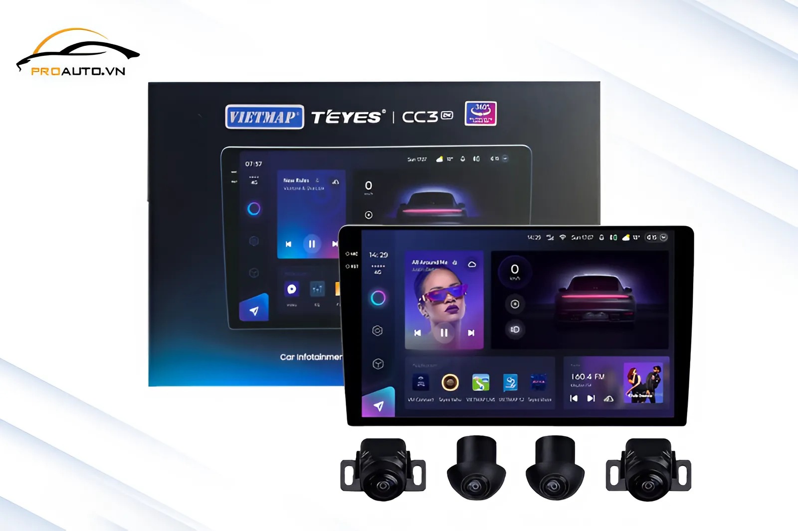 Camera 360 Teyes hiển thị sắc nét với công nghệ AHD