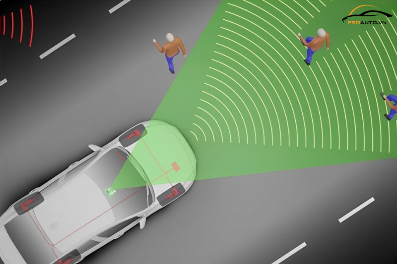 Công nghệ cảnh báo người đi bộ với cảm biến va chạm R1 Teyes