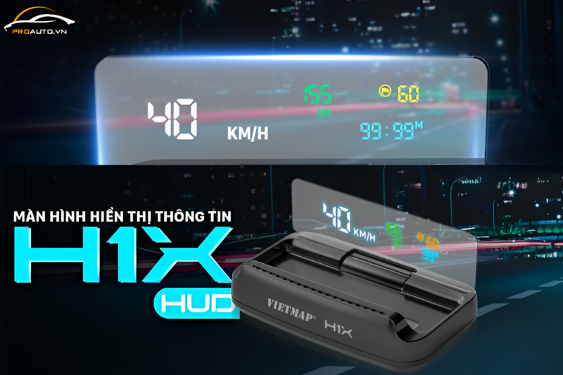 Hiển thị tốc độ di chuyển với Vietmap HUD H1X