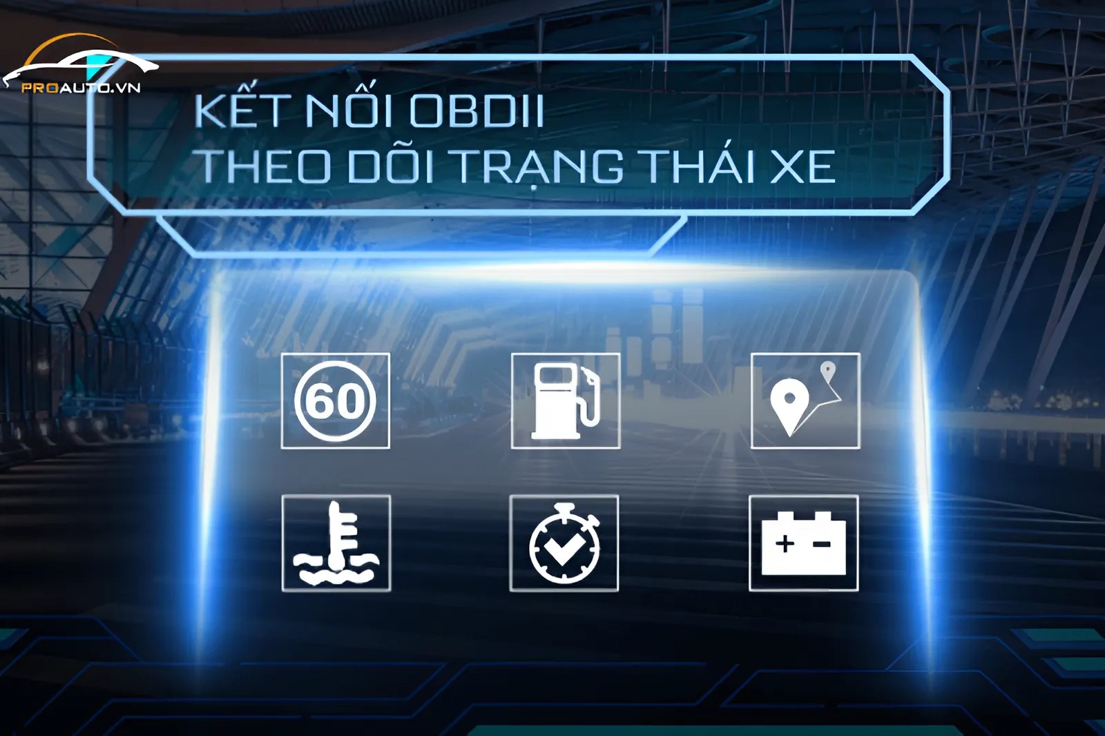 Kết nối cổng OBD II cùng Vietmap HUD H1AS