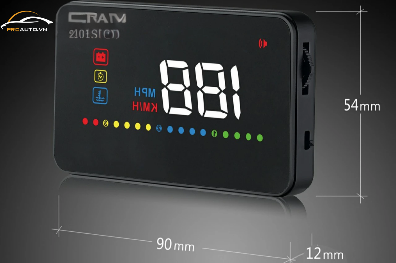 Màn hình HUD A200 hiển thị hình ảnh sắc nét