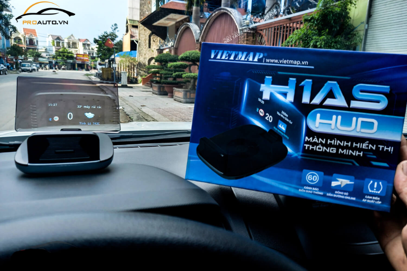 Vietmap HUD H1AS - Công nghệ cảm biến ngoài trên kính lái