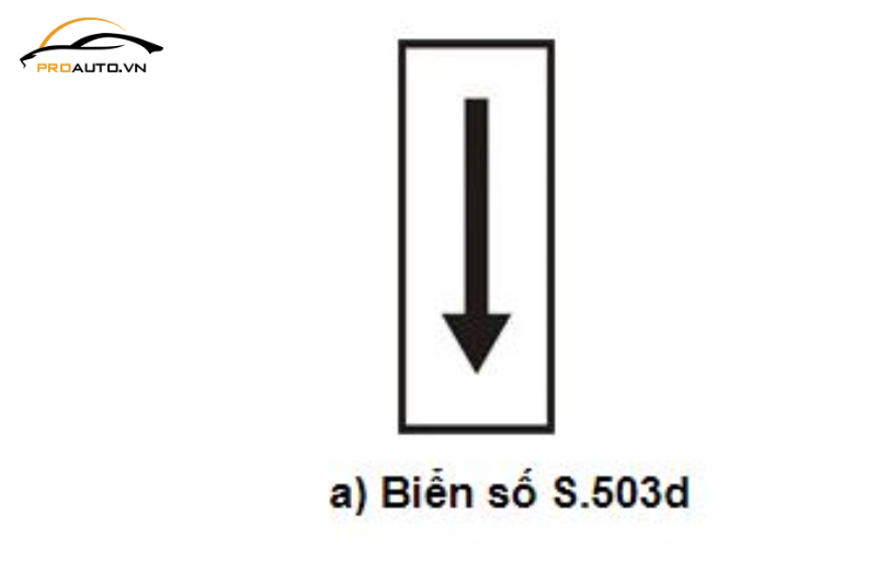 Biển báo S.503d - Hướng tác dụng của biển