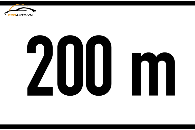 Biển phụ, biển viết bằng chữ - Biển số S.502 khoảng cách đến đối tượng báo hiệu