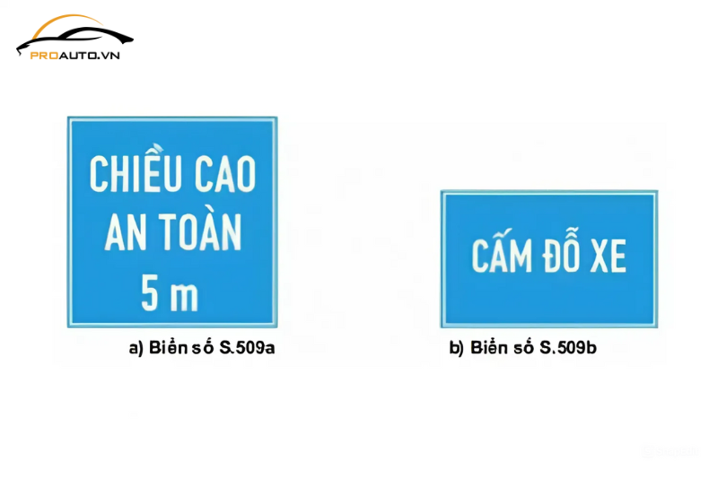 Biển phụ, biển viết bằng chữ - Biển số S.509 thuyết minh biển chính