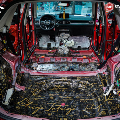 Cách âm chống ồn xe Mazda CX-5 2025 vị trí sàn xe