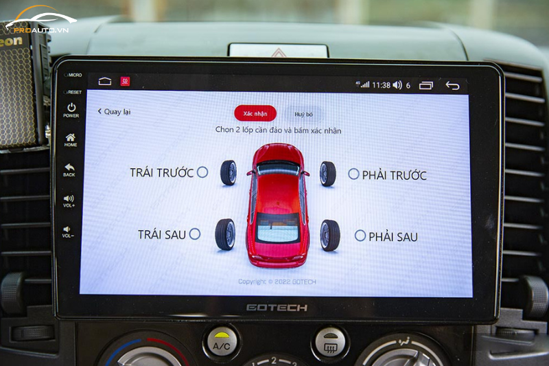 Đảo lốp, khớp lốp tự động nhờ cảm biến áp suất lốp Gotech GS8