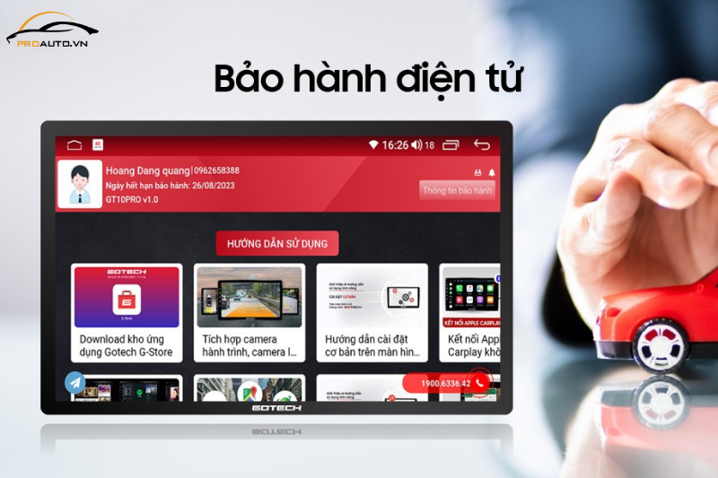 Dễ dàng kiểm tra thông tin bảo hành điện tử với GOTECH GT11.5I