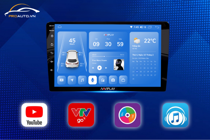 Màn hình thông minh Naviplay NVP4 lướt web thả ga