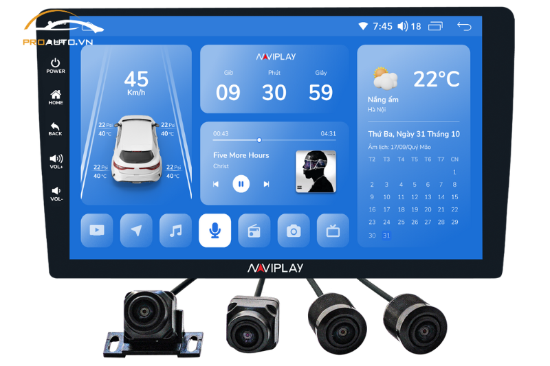 Màn hình thông minh Naviplay NVP4 tích hợp thiết bị ngoại vi