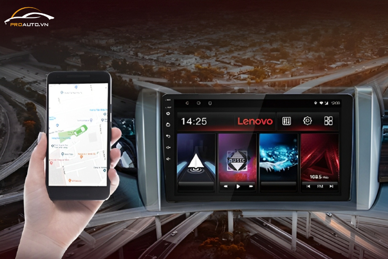 Màn hình Vietmap Lenovo D1 4G định vị trực tiếp