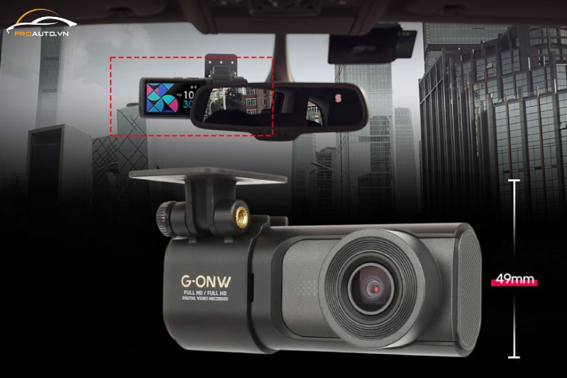 Thiết kế camera hành trình GNet G-ON W nhỏ gọn