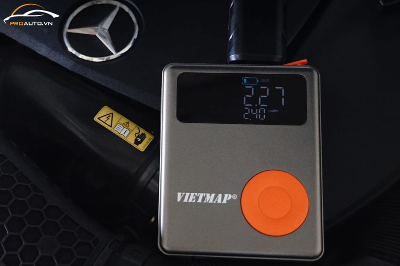 Thiết kế kích bình bơm lốp Vietmap DK-MF139 thông minh, tiện dụng, dễ mang theo