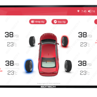 Tích hợp cảm biến áp suất lốp trực tiếp trên Gotech GT2K 360