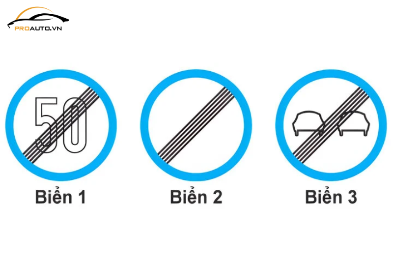 Biển báo cấm vượt và biển hết cấm vượt - Top biển báo giao thông thường gặp