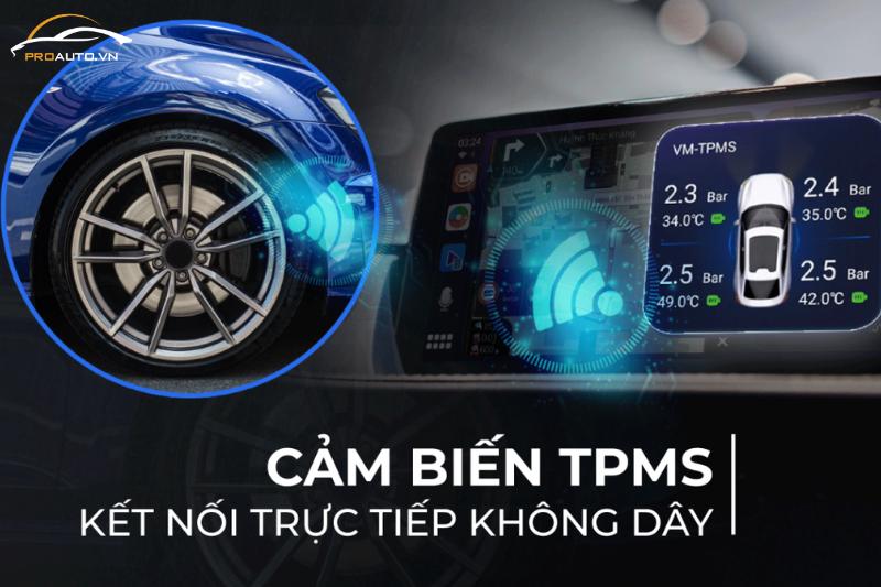 Cảm biến TPSM Bluetooth cùng Android Box Vietmap BS10 Lite không dây