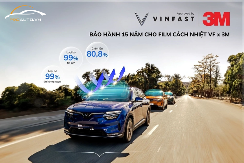 Dán phim cách nhiệt xe Vinfast VF5 thương hiệu 3M