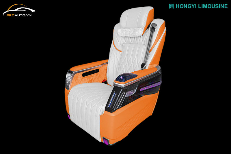 Độ ghế Crystal 6.0 limousine tích hợp sạc không dây