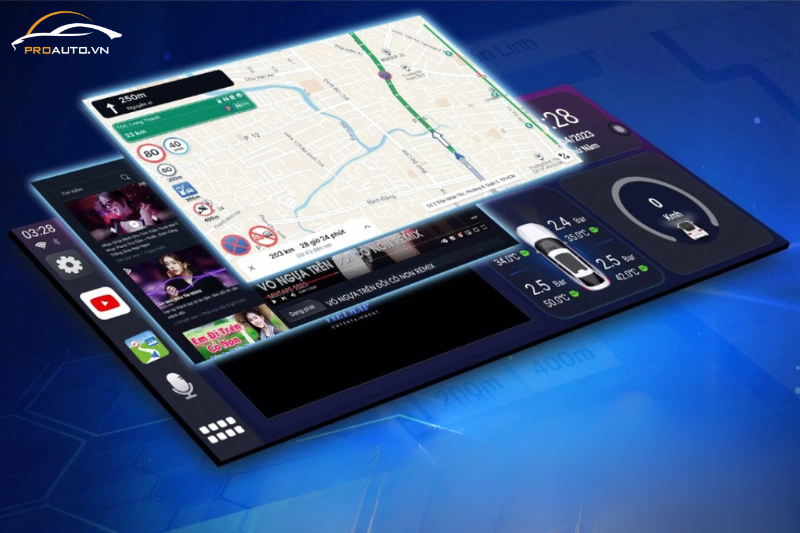 Giao diện Android Box Vietmap BS10 Lite thời thượng