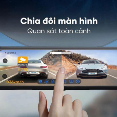 Camera hành trình Vietmap R440 bản gương cảm ứng 4K