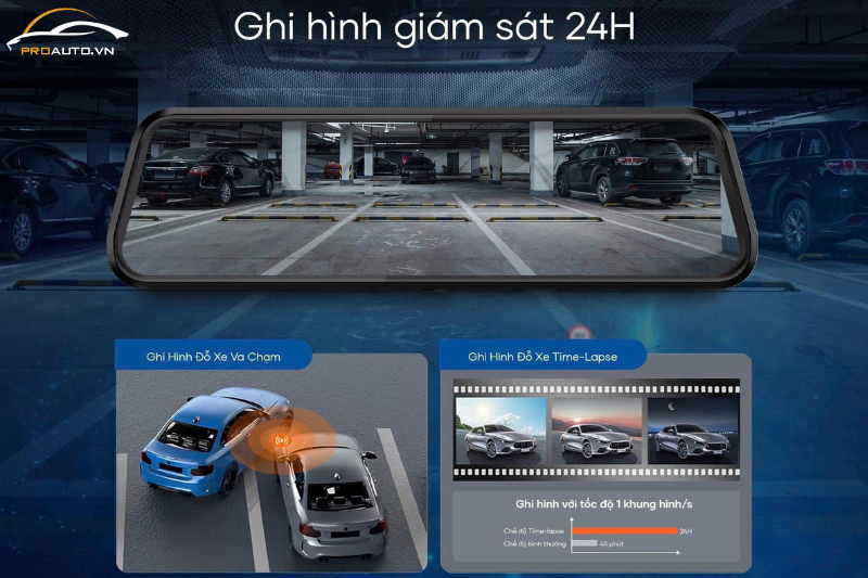 Camera hành trình Vietmap R440 ghi hình đỗ xe thông minh