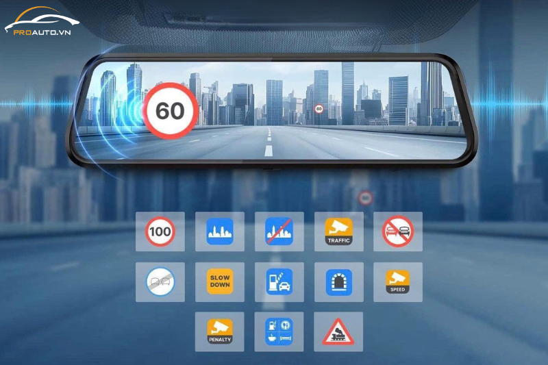 Cảnh báo giao thông trên camera hành trình Vietmap R440