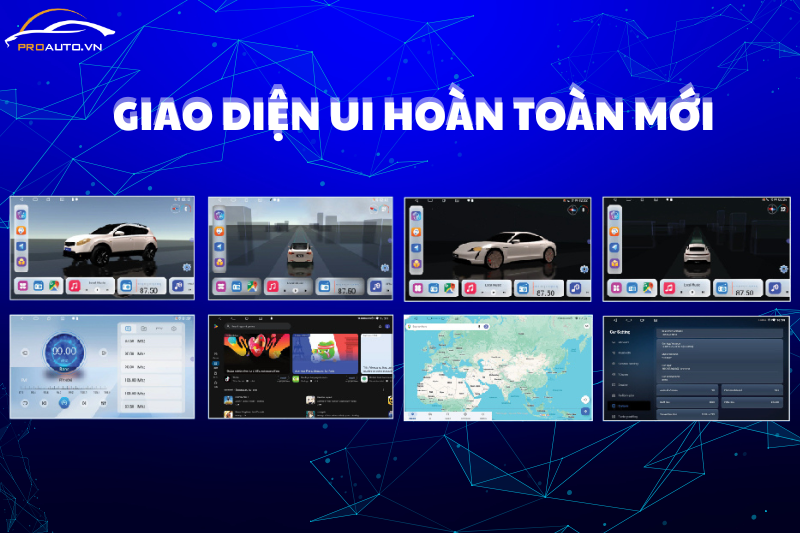 Giao diện UI trên màn hình Zestech ZX ADAS GH mới