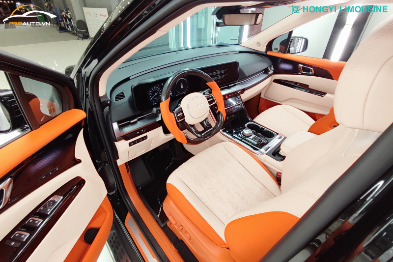 Gói bọc da, đổi màu nội thất Kia Carnival - Gói độ xe Kia Carnival