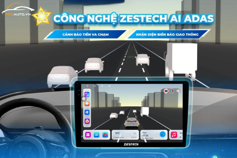 Màn hình Zestech ZX ADAS TC sở hữu công nghệ AI ADAS