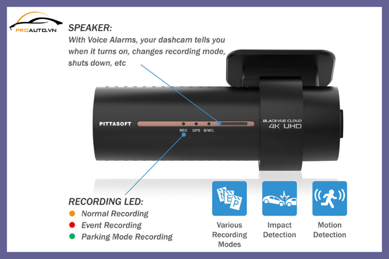Phát hiện va chạm từ camera hành trình Blackvue DR970X-2CH PLUS