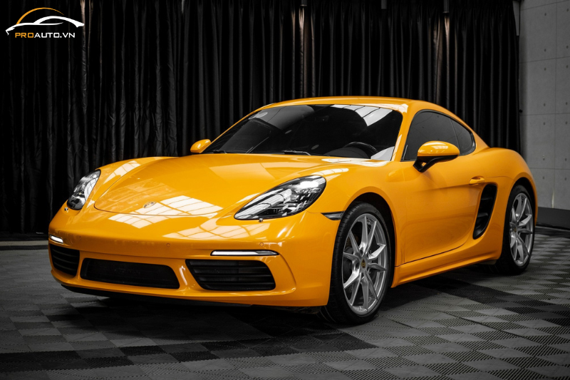 Porsche 718 Cayman dán PPF wrap đổi màu xe ô tô