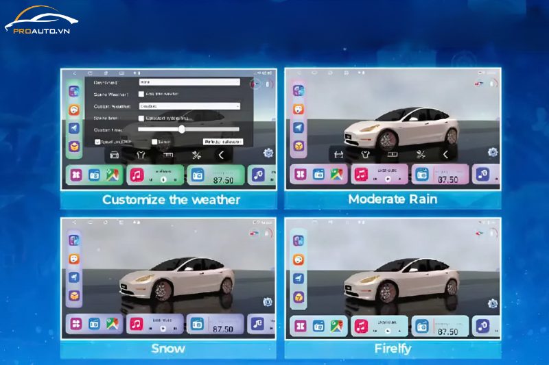 Điều chỉnh giao diện màn hình Zestech ZX ADAS+ TC  phù hợp thời tiết