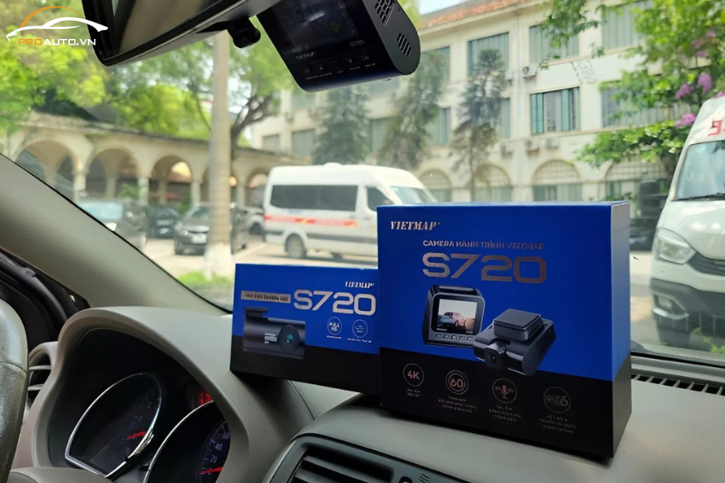 Giao diện camera hành trình Vietmap S720 nhỏ gọn