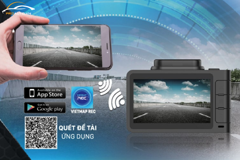 Kết nối WiFi cực tiện với camera hành trình Vietmap R4A