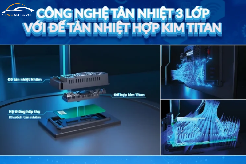 Màn hình Zestech ZX ADAS+ GH sở hữu 3 lớp tản nhiệt và đế titan