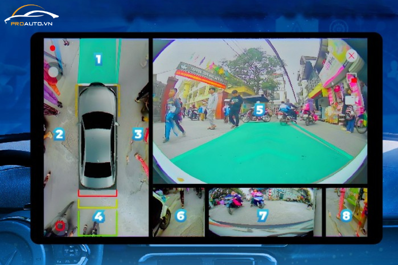 Quan sát camera 360° hiện đại cùng màn hình Zestech ZX ADAS+ CC