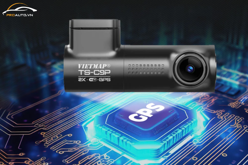 GPS tích hợp gọn trong camera hành trình Vietmap TS-C9P