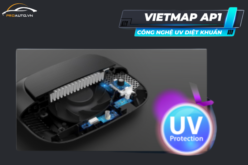 Máy lọc không khí Vietmap AP1 ứng dụng công nghệ UV diệt khuẩn 99,9%