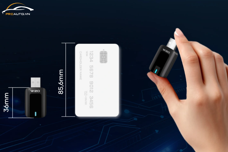 Thiết kế bộ chuyển đổi Carplay/ Android Auto Vietmap W20 tinh gọn