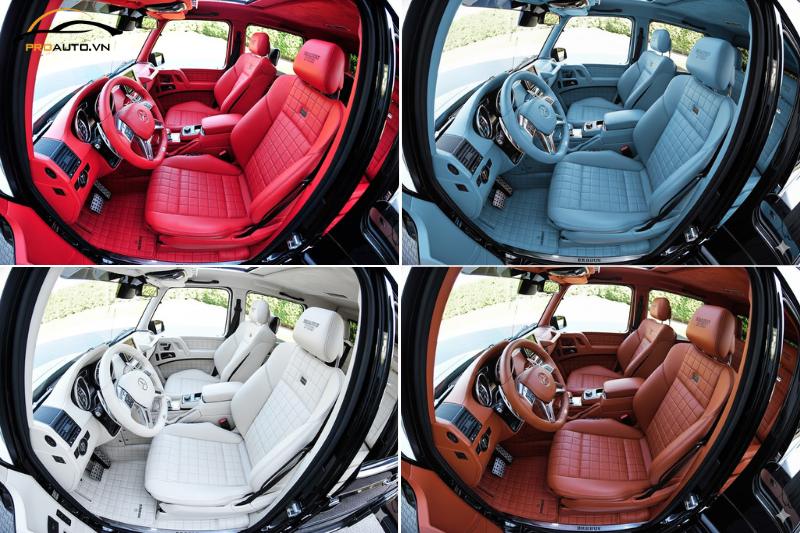 Bọc ghế da ô tô trên Mercedes-AMG G 63 với tone màu cá tính